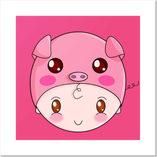 Cute Chubby Pig Posters and Art